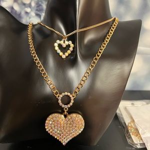 Double layered Heart Necklace
